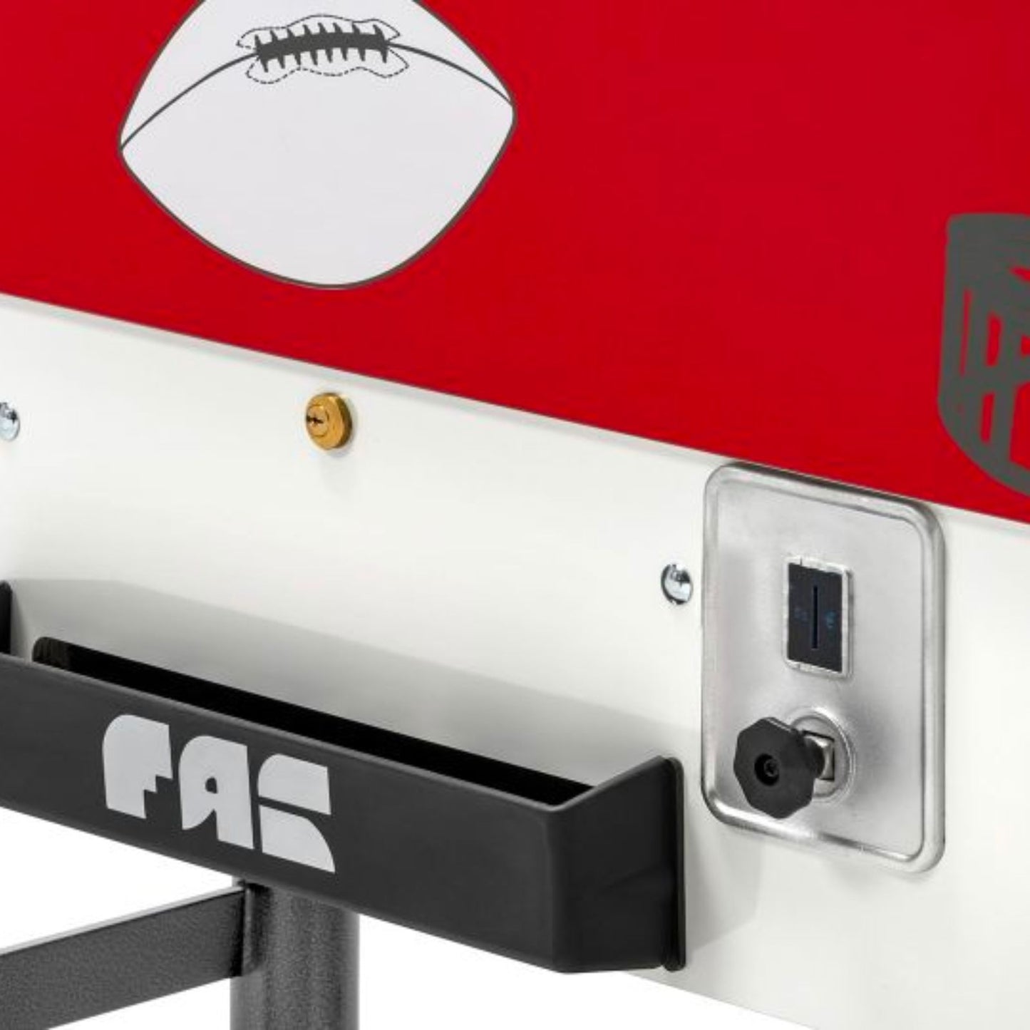 Calciobalilla FAS "Tam Tam" in Legno con Gettoniera, Indoor, Blu/Rosso