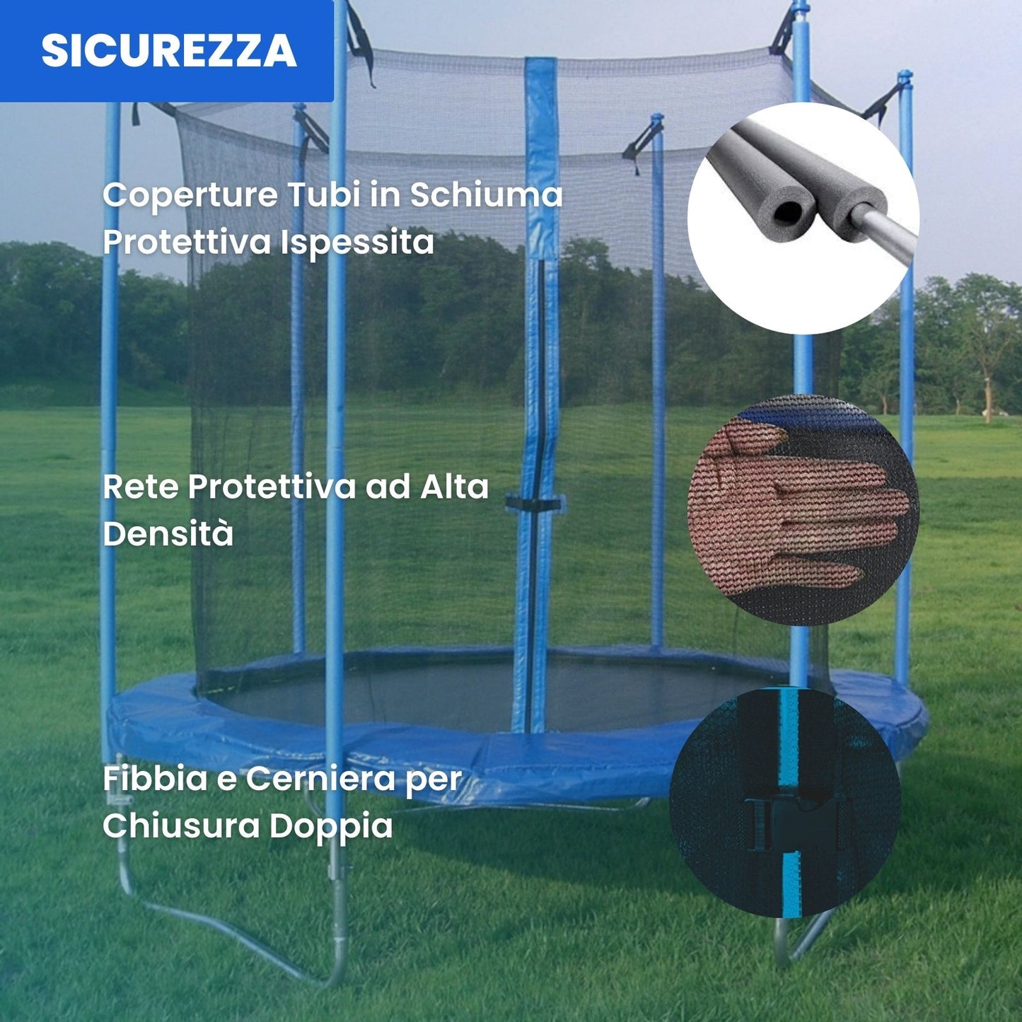 Trampolino per Esterni, Garlando "Combi S", 1.83 mt