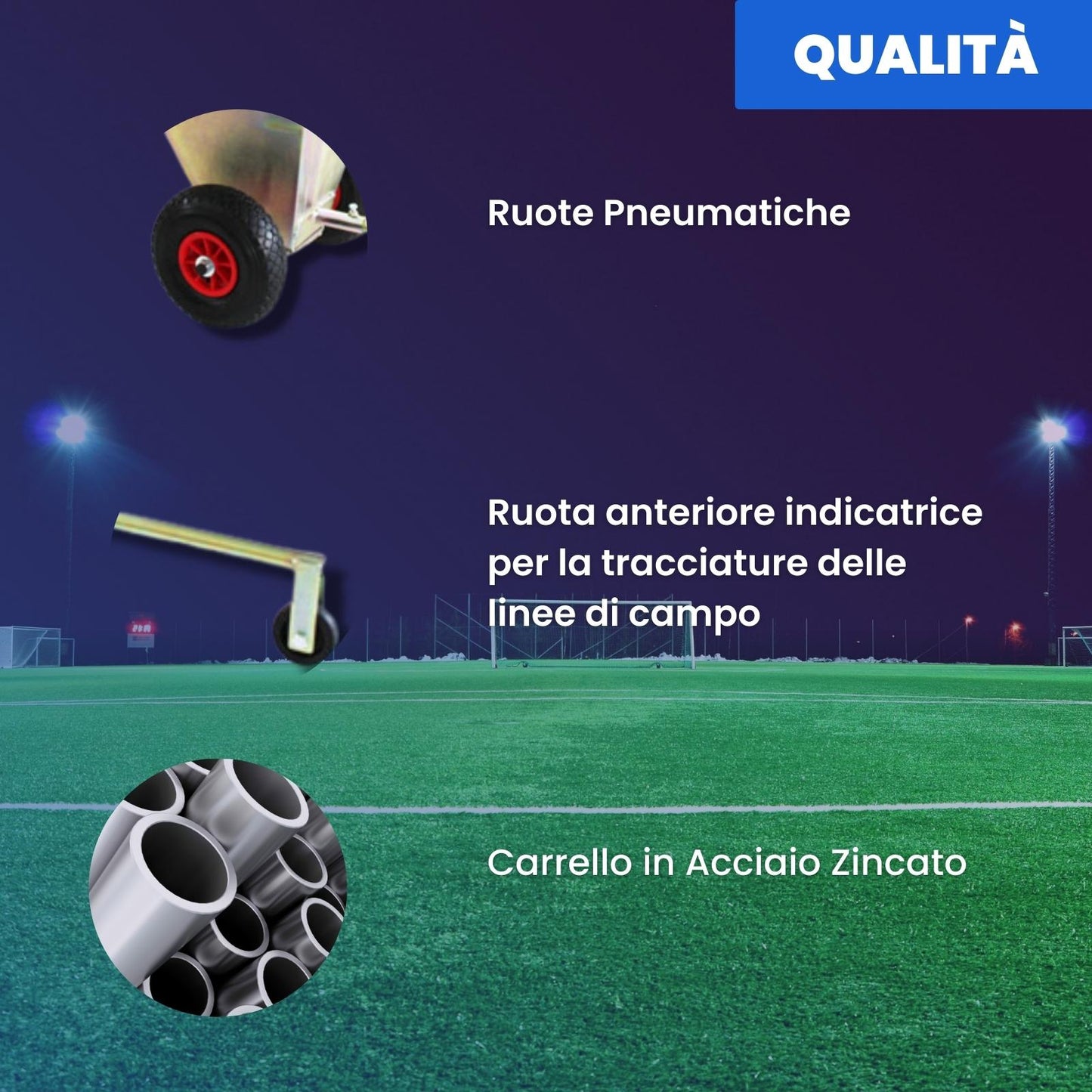 Carrello Segnacampo a Polvere