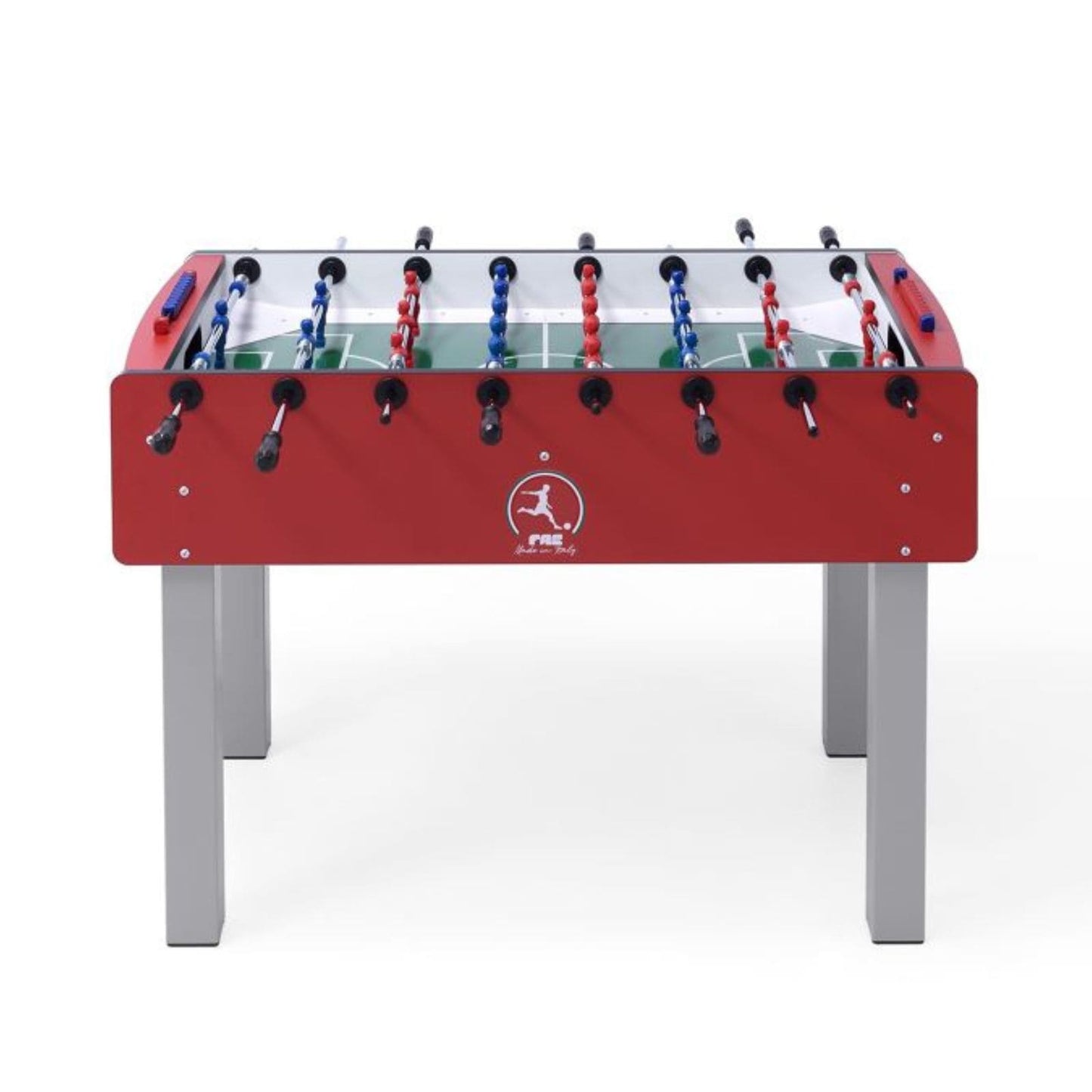 Calciobalilla Indoor FAS "Match", Senza Gettoniera, Nero/Rosso, Aste Passanti/Telescopiche