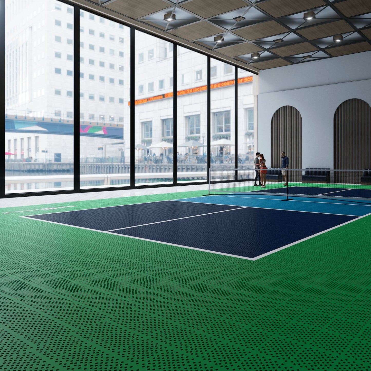 Campo da Pickleball Autoposante, 4 Racchette Wip, 8 Palline Wip