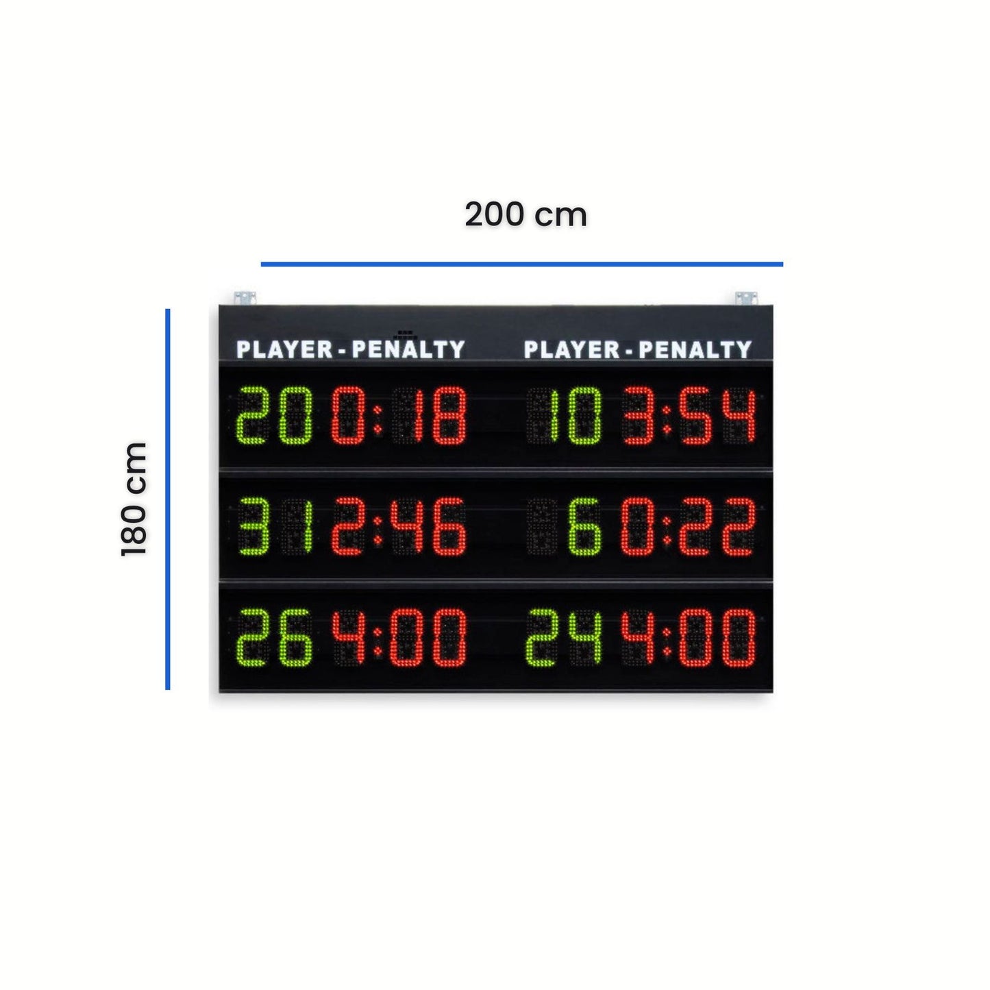 Tabellone Elettronico Multisport con Visualizzazione a 3 Tempi di Penalità per 3 Giocatori