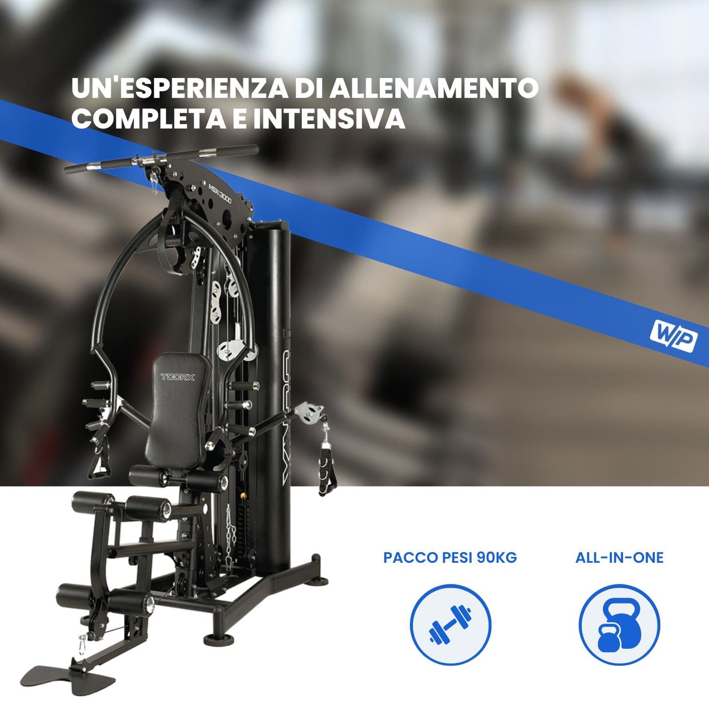 Stazione Multifunzione con Struttura Tubolare in Acciaio Rinforzato MSX 3000 Toorx