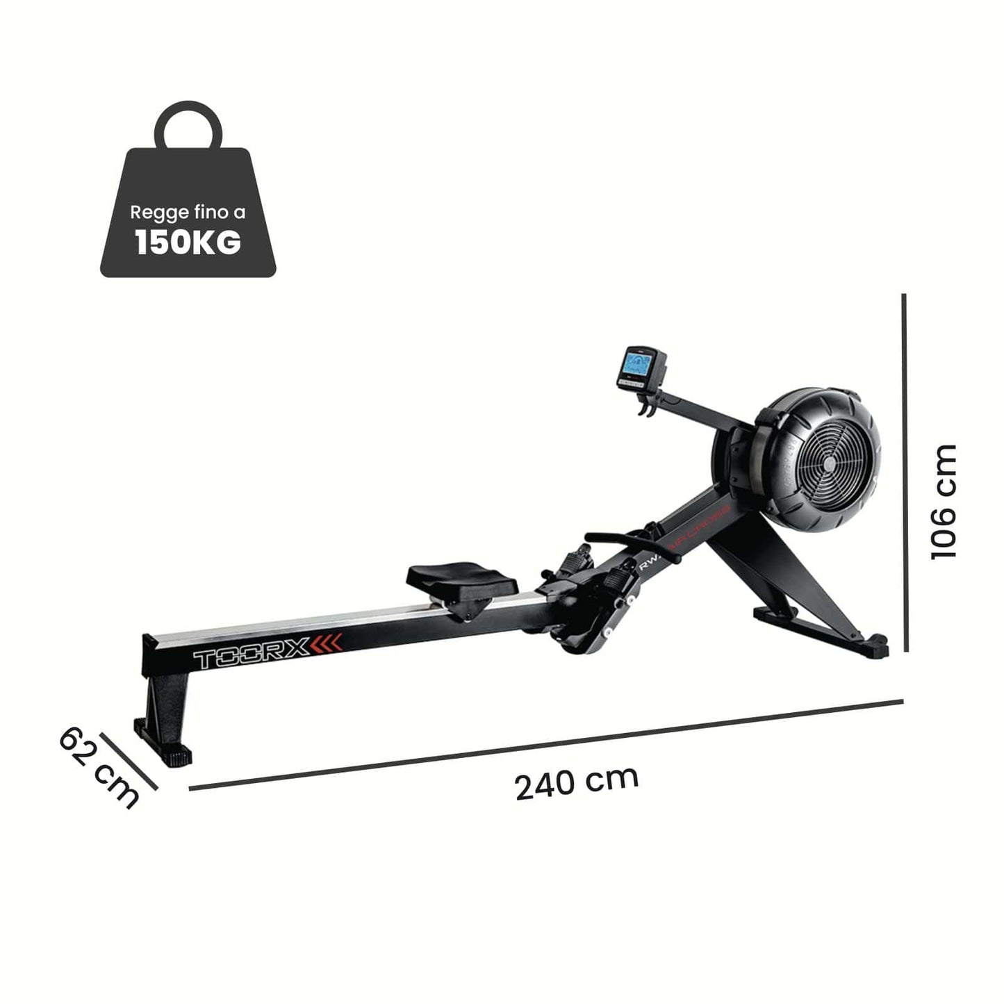 Vogatore Air Cross Professionale con Sistema di Frenaggio ad Aria