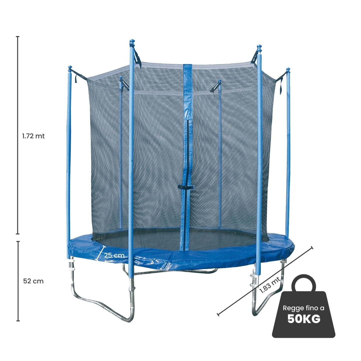 Trampolino per Esterni, Garlando "Combi S", 1.83 mt