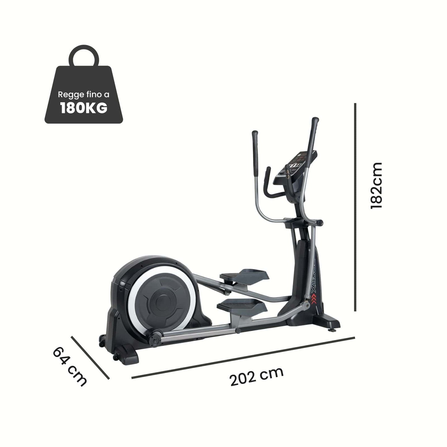 Ellittica Toorx ERX 9000 con Volano Anteriore e Ergometro Autoalimentato