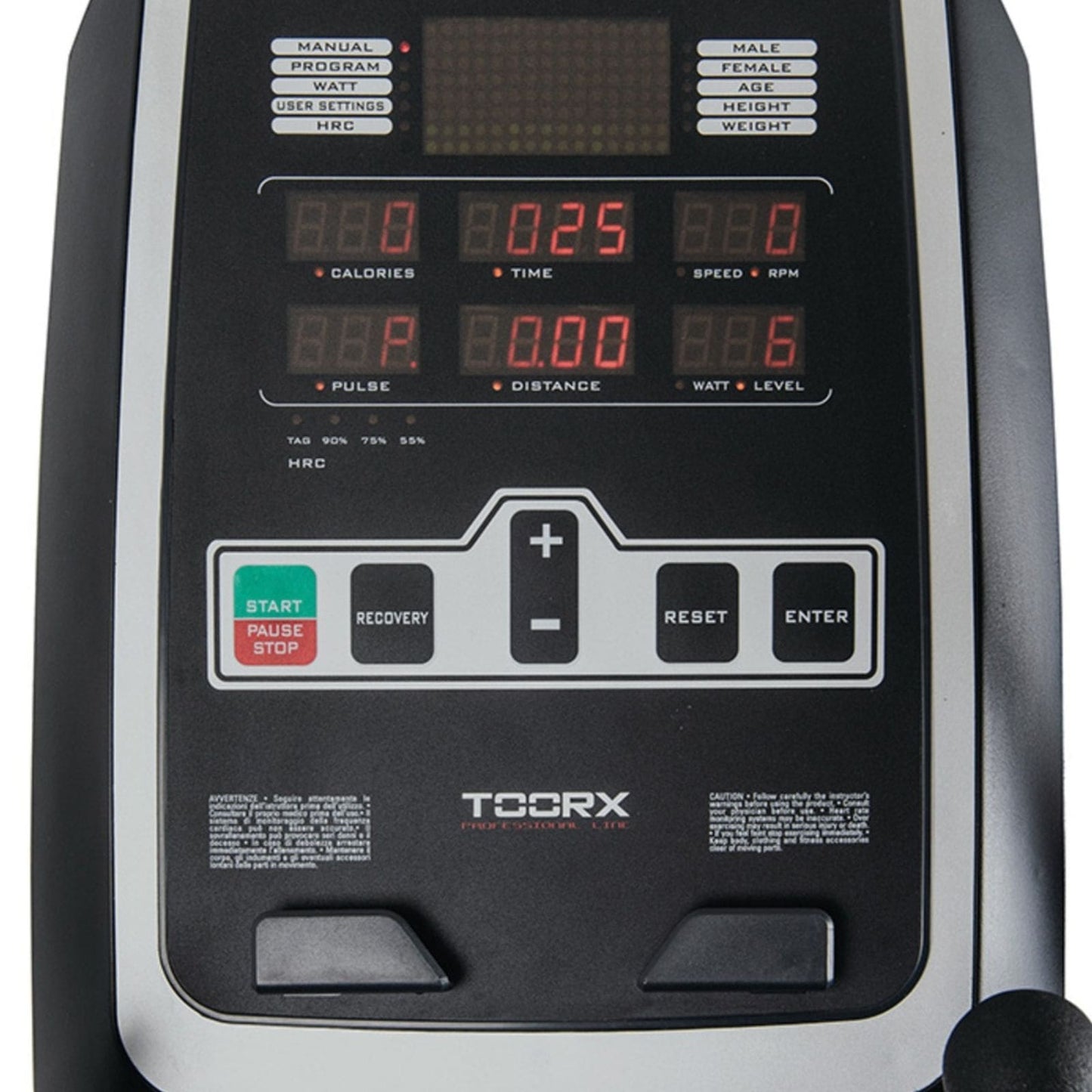Ellittica Toorx ERX 9000 con Volano Anteriore e Ergometro Autoalimentato