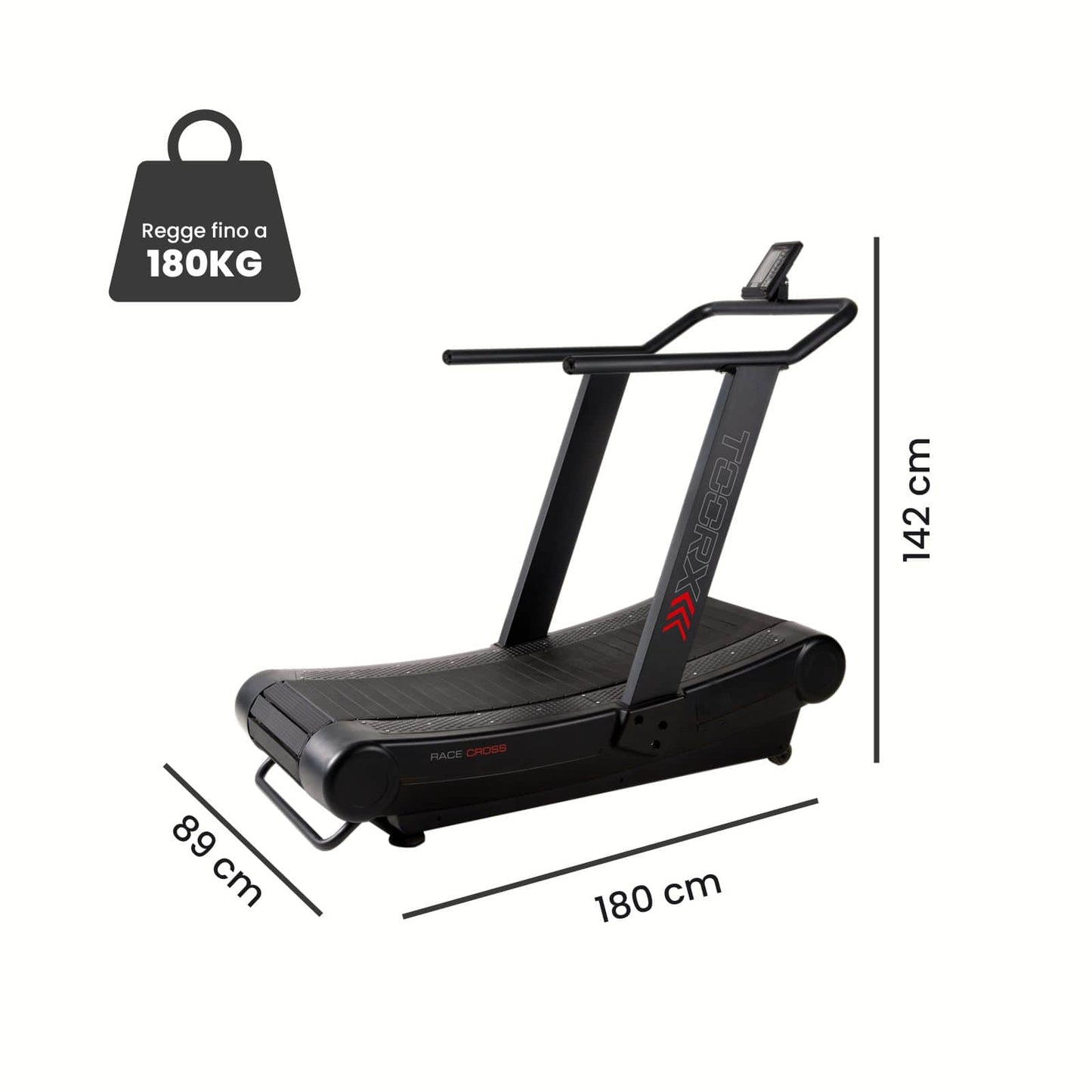 Tapis Roulant Race Cross con Piano di Corsa Curvo