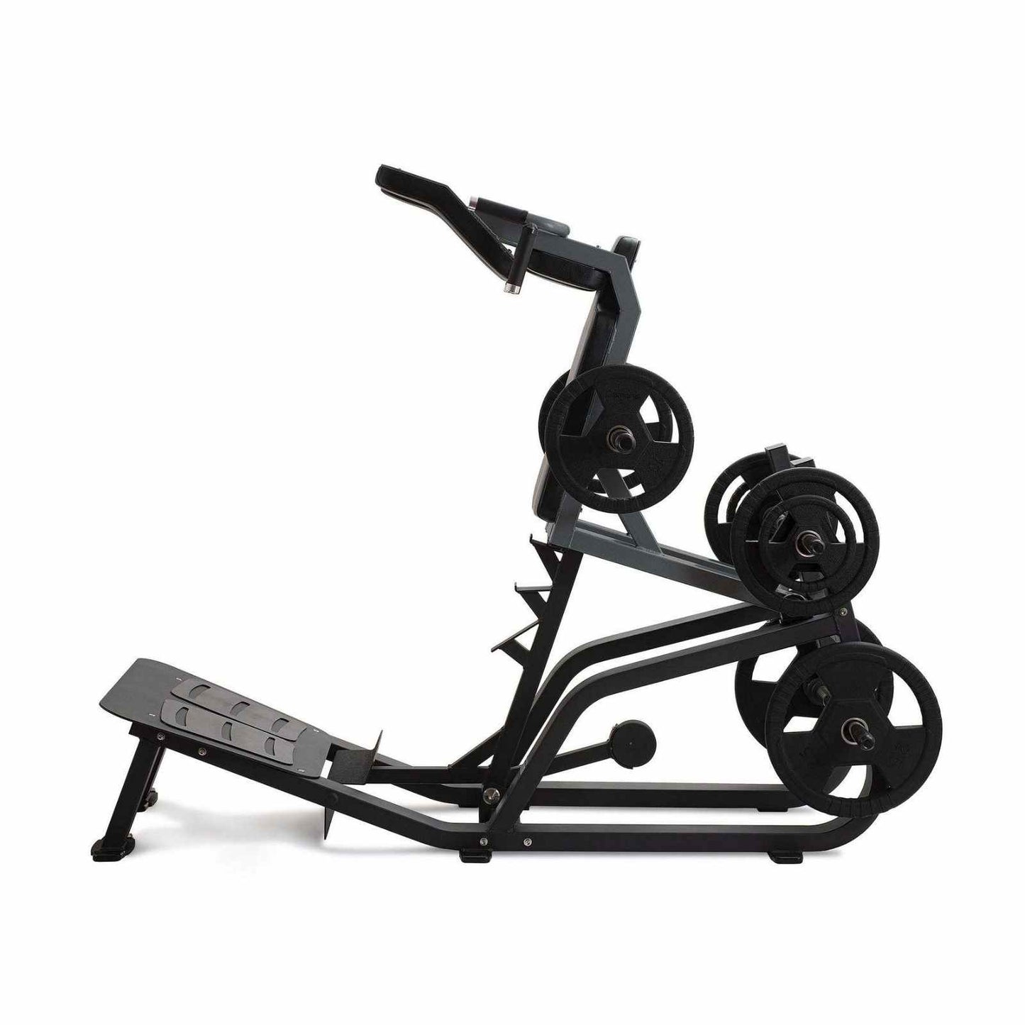 Hack Squat con Sistema di Blocco al Piede - Plate Loaded