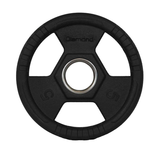 Disco Olimpico Gommato - Tri-Grip Foro Ø 50 mm - 5 Kg