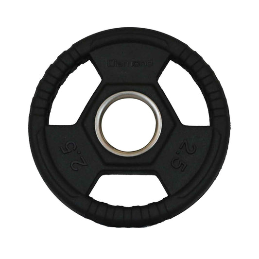 Disco Olimpico Gommato - Tri-Grip Foro Ø 50 mm - 2,5 Kg