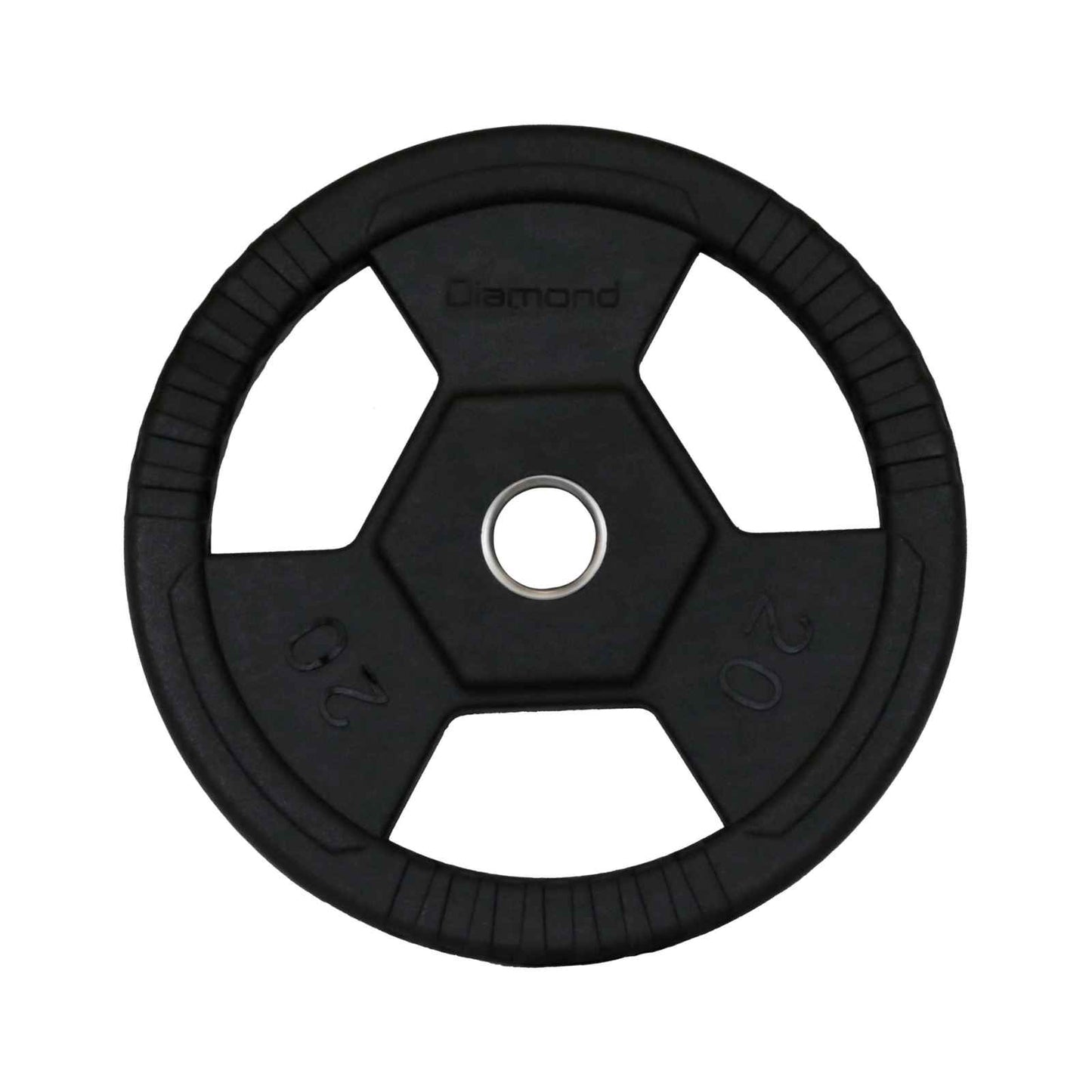 Disco Olimpico Gommato - Tri-Grip Foro Ø 50 mm - 20 Kg