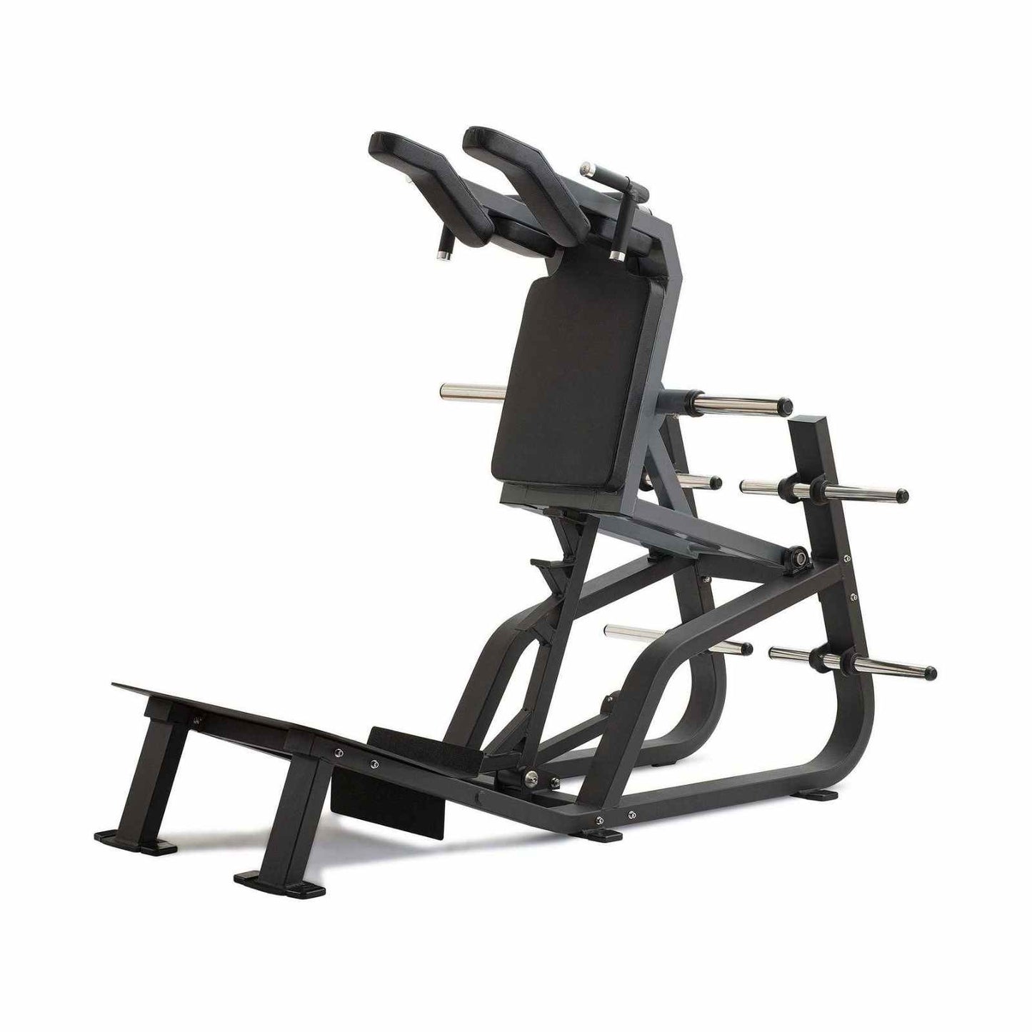 Hack Squat con Sistema di Blocco al Piede - Plate Loaded