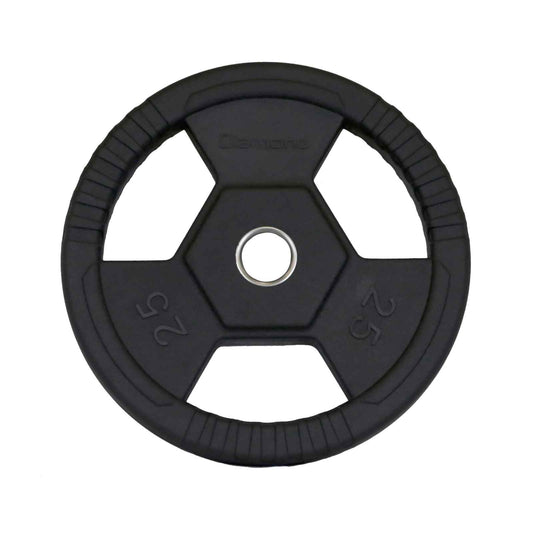 Disco Olimpico Gommato - Tri-Grip Foro Ø 50 mm - 25 Kg