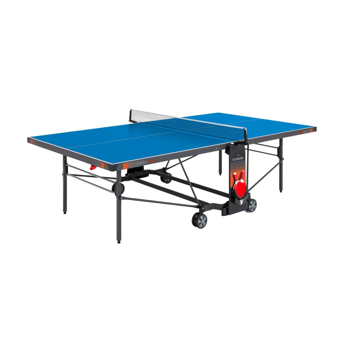 Champion Outdoor Grigio - Tavolo Ping Pong Pieghevole con Sistema Ergonomico ECS - Finitura Antiriflesso