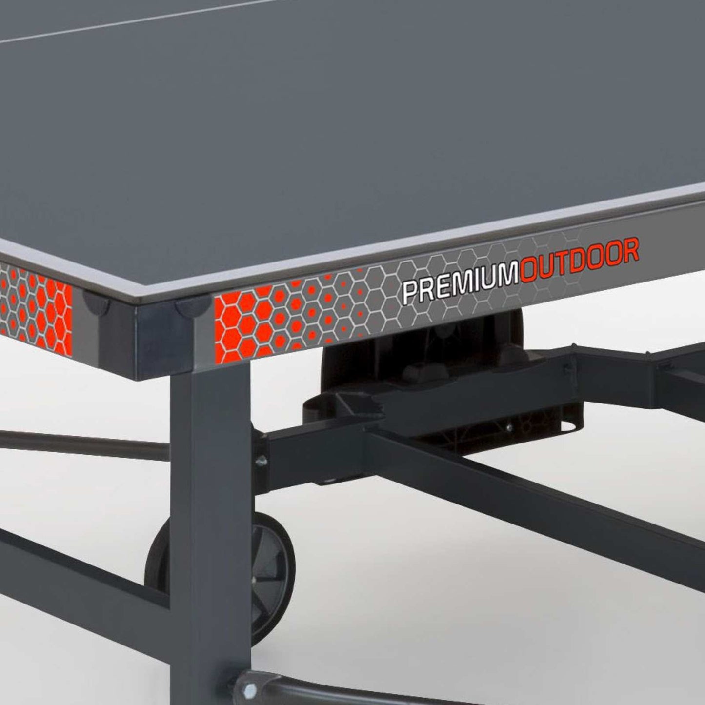 Premium Outdoor - Tavolo Ping Pong Pieghevole con Sistema Ergonomico ECS e sistema Antiriflesso